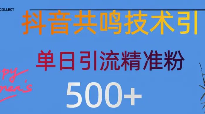 抖音情感引流创业粉，自然低成本，日引500+-副业库