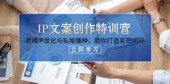 IP文案创作特训营，灵魂IP显化与私域播种，助你打造变现闭环（14节课）-副业库