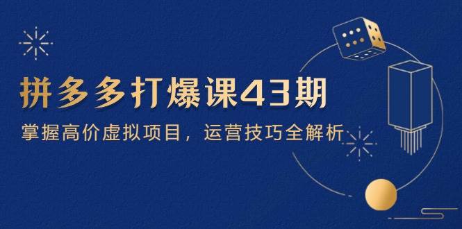 拼多多打爆课第 43 期，掌握高价虚拟项目，运营技巧全解析（15节）-副业库