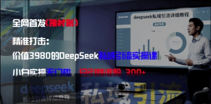精准打击：价值3980的DeepSeek私域引流实操课，小白实操无门槛，日引精准粉300+-副业库