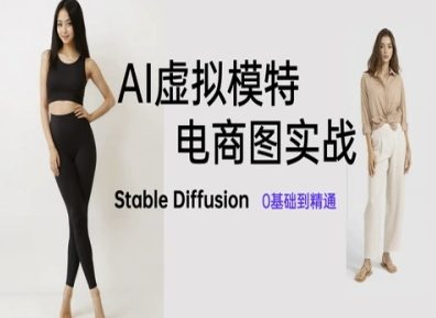 AI虚拟模特电商图实战，AI绘画Stable Diffusion 0基础到精通-副业库