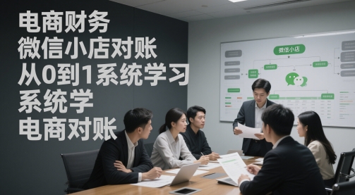 电商财务微信小店对账，从0到1系统学习电商对账-副业库