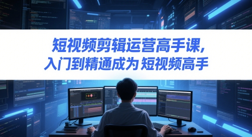 短视频剪辑运营高手课，入门到精通成为短视频高手-副业库