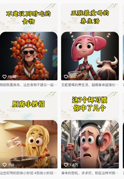 图片[2]-养生赛道又出新玩法，AI动画养生实操不违规，涨粉贼猛，小白也能学会-副业库