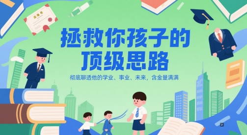 付费文章：拯救你孩子的顶级思路，彻底聊透他的学业、事业、未来，含金量满满-副业库