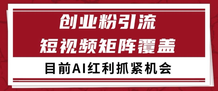 小红书某音创业赛道引流获客 自热矩阵日引200+-副业库