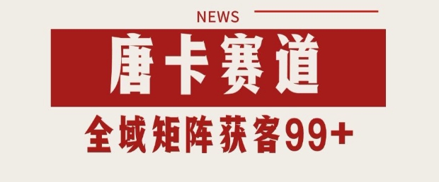 小红书某音唐卡赛道引流获客 自热矩阵日引200+-副业库