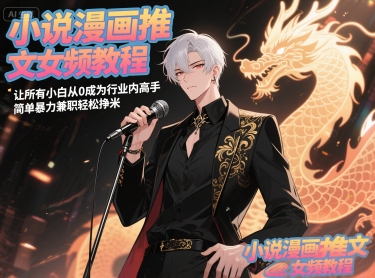 小说漫画推文女频教程，让所有小白从0成为行业内高手，简单暴力兼职轻松挣米-副业库
