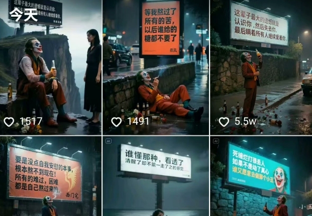 图片[2]-一条视频竟然15W赞！用AI制作小丑自嘲扎心文案视频，当下非常火爆的短视频流量神器-副业库