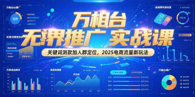 万相台无界推广实战课，关键词测款加人群定位，2025电商流量新玩法-副业库