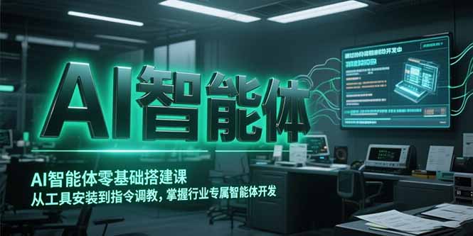 AI智能体零基础搭建课，从工具安装到指令调教，掌握行业专属智能体开发…-副业库